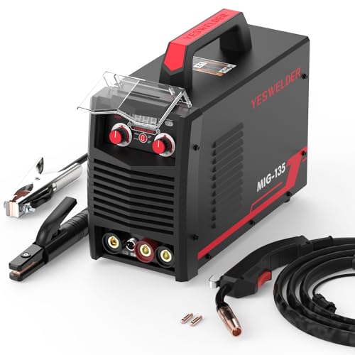 YESWELDER 135Amp Poste à Souder MIG sans Gaz 230V poste à souder à fil fourré Flux MIG/Lift TIG/Stick 3-in-1 Poste de Soudage IGBT Inverter Machine à Souder