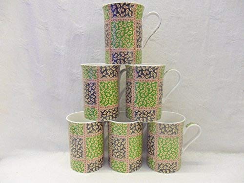 Set of 6 William Morris Assorted Design 10oz Mugs.