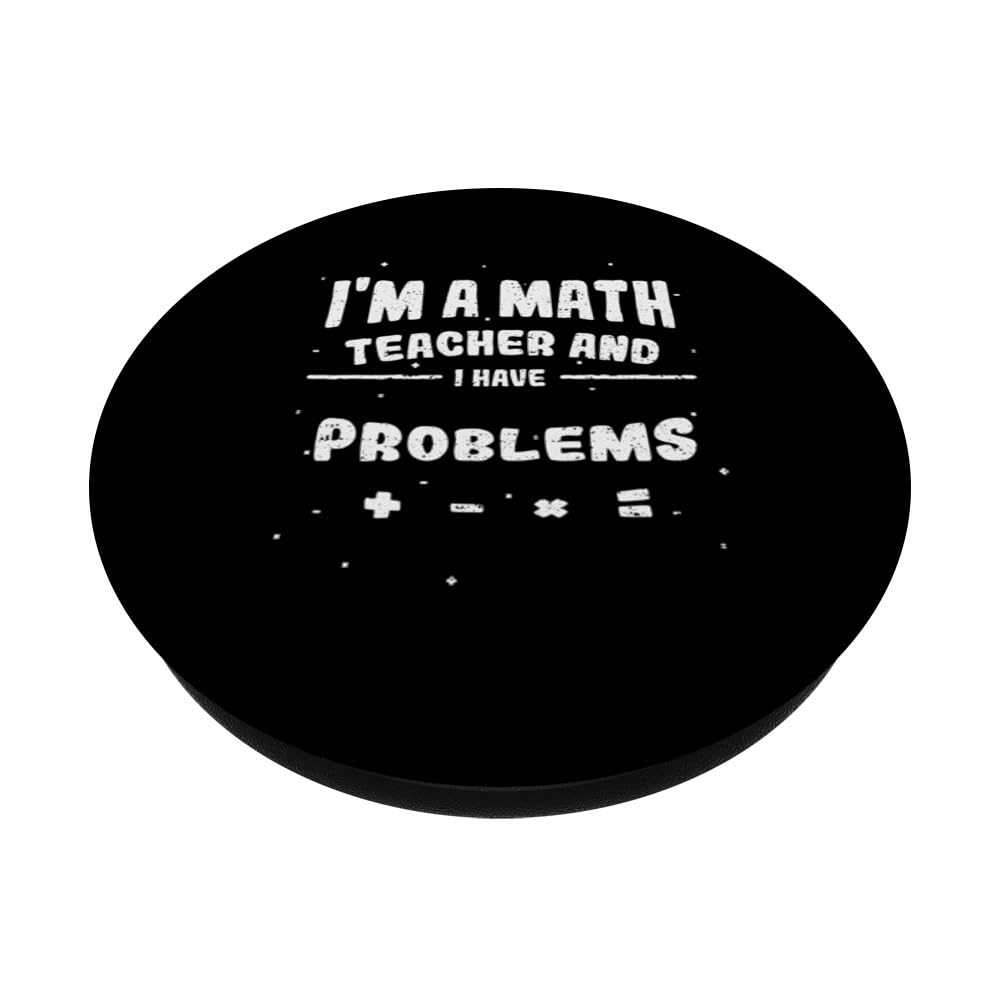 Halloween: I'm A Math Teacher And I Have Proble... Halloween PopSockets Swappable PopGrip, Black - Image 2