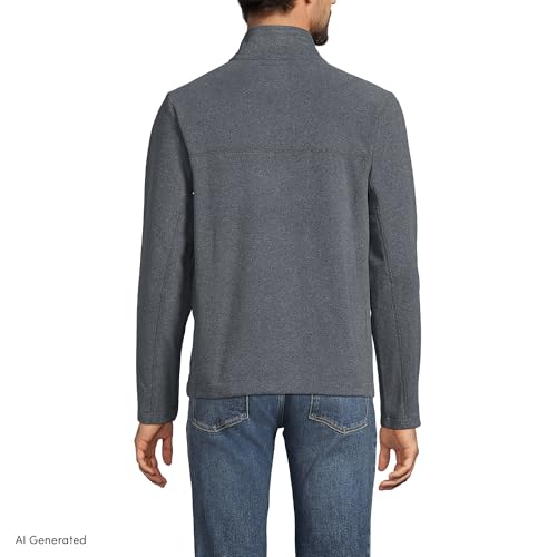Image of Lands' End Men's Anyweather Fleece Quarter Zip Pullover