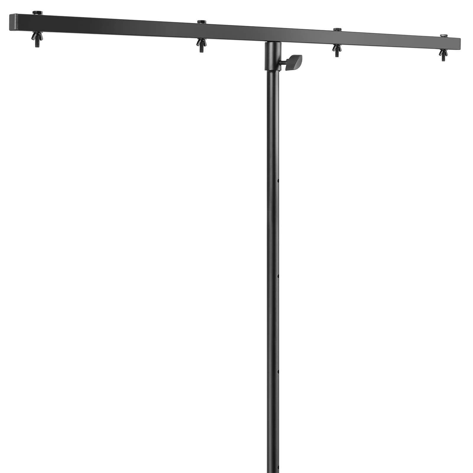 Beamz LS25T - Treppiede Luce DJ con Asta T, Regolabile in Altezza 120-275 cm, 25 kg, Nero, Metallo, Caucciù