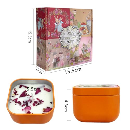 Geschenke für frauen Duftkerze Set,4 Duftkerzen,Raumduftkerzen aus natürlichem sojawachs, ideal als geschenk für frauen, mama, freundin, Valentinstag oder Muttertag