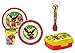Little Flight Bing Coniglietto Kit Pappa Scuola Set Pappa Mare Piatto,Bicchiere E Ciotola in PLASTICA Rigida per MICRONDE (1 Piatto,1 Tazza,1 Ciotola,1 SANDWICHBOX,2 Posate)