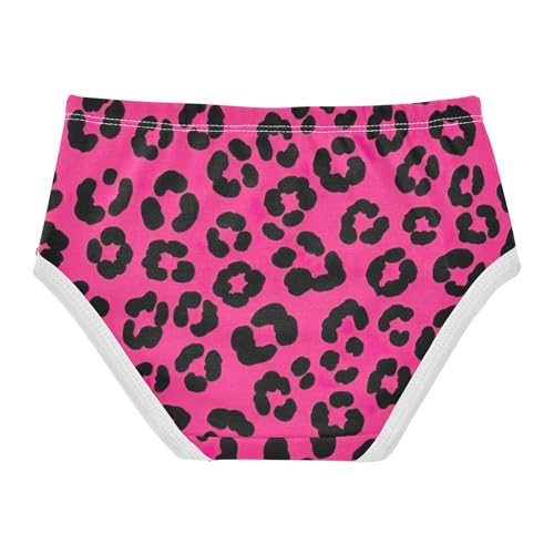 Florals Toddler Girls Underwear 2t Cotton Girl Panties Cute Black Leopard Spots Vibrant Pink Briefs Undies Kids2