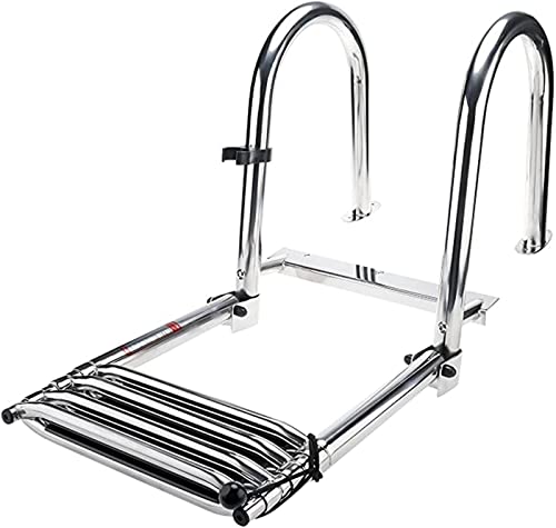 Escalera para barco telescópica de 4 peldaños acero inoxidable miniatura 1