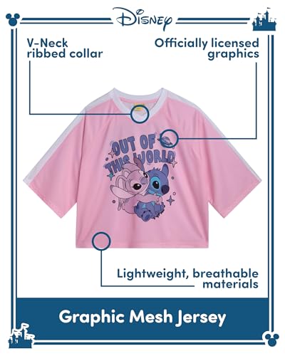 Image of Disney Womens Baseball Jersey Lightweight Graphic Baseball Shirts for Women | 100% Polyester Fabric, Lightweight & Breathable, Mesh or Button-Down Styles