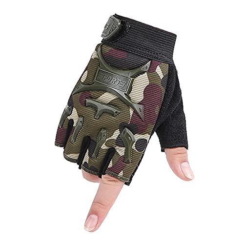 Kids Cycling Gloves Half Finger Riding Glove Mountain Road Bike Gloves with Anti Slip Shock-Absorbing Gel Pad Breathable Sports Gloves Accessories for Boys Girls