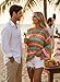 Dokotoo Womens Tops Spring Summer Resort Wear Beach Vacation Short Sleeve Crochet Hollow Out Color Block Striped Round Neck Dressy Casual Lightweight Knit Sweater Fashion Clothing Orange Medium