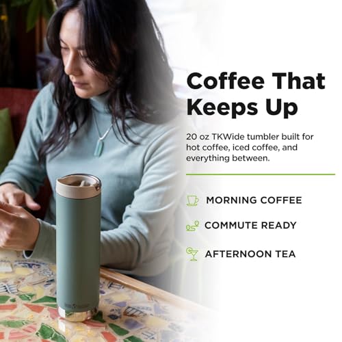 Klean Kanteen 20oz TKWide Vaso Térmico Aislado para Café con Tapa Café - Sea Spray miniatura 3