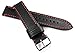 Produktbild RIOS1931 20mm Genuine Vintage Leder Deutsch Pilot robust Uhrenarmband schwarz rote Naht CT