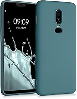 kwmobile Case Compatible with OnePlus 6 - Case Soft TPU Slim Protective Cover for Phone - Teal Matte