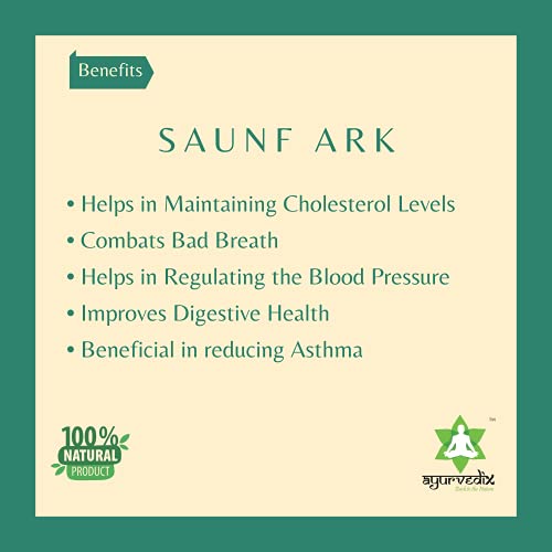 Image of Saunf Ark 400 ml | Fennel Seed (Saunf) Hydrosol | Supports Digestion, Fresh Breath & Daily Wellness | Natural Antioxidant Herbal Tonic | Ayurvedic Liquid | FSSAI Certified
