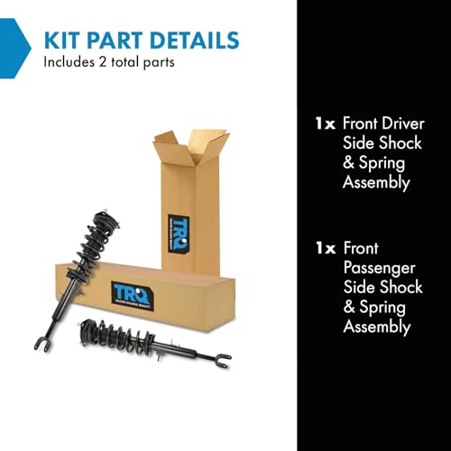 Image of TRQ Front Loaded Complete Shock Strut & Spring Assembly 2 Piece Pair Set for 2003-2007 Infiniti G35 Rear Wheel Drive