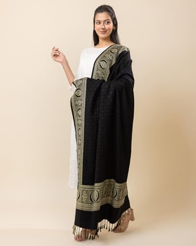 Image of Wrap me Warm Shawl for Women | Soft Viscose Acrylic Poly Wool Shawl - Warm & Lightweight Winter Wrap - Stylish Ethnic Stole for Women - 1010