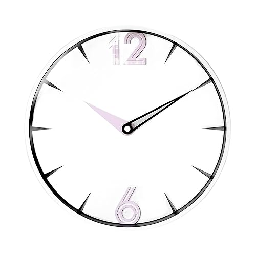 Horloge murale violette ronde silencieuse XJBTBA de 30cm pour salon