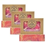Carolina Soap Works Goat Milk Soap Bar, Blackberry Vanilla scented, (3 Pack), All-Natural, Handmade