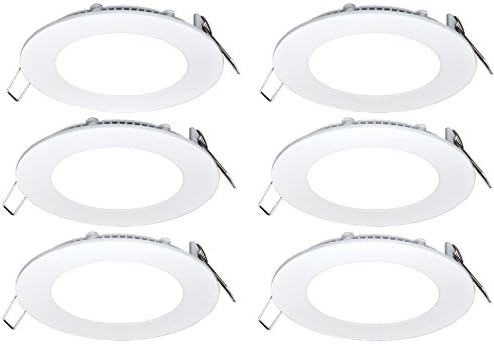 PR15 Ultra-Thin 4" Dimmable LED Recessed Kit: 6 Low Profile Lights (Neutral White 4000K, 515 lumens, 7W ea) w/Serial Wire Connectors & Power Supply. IC Rated, ETL Listed, >72,000 Hrs, 5 Yr Warranty