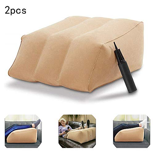 ZN Leg Rest Pillow,Elevation Wedge Leg Foot Rest Raiser Support Pillow Portable Inflatable Cushion 2pcs
