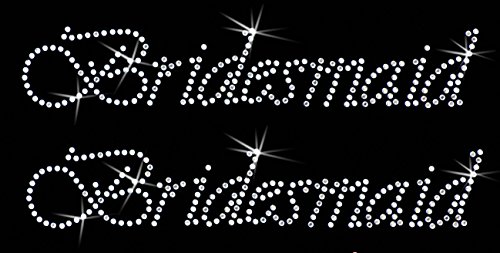 Bridesmaid Clear Rhinestone Iron-On Hotfix Transfer Bling Diy- Lot Of 2!!! #TOP1
