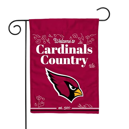 Rico Industries NFL Football Arizona Cardinals 13" x 18" Double Sided Garden Flag (Indoor/Outdoor) Pole Not Included