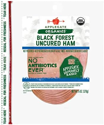 Applegate, Organic Uncured Black Forest Ham, 6 Ounce