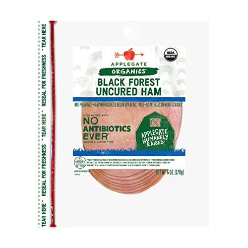 Applegate, Organic Uncured Black Forest Ham, 6 Ounce #TOP4