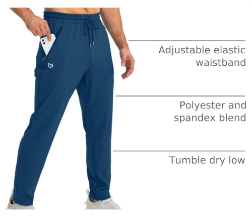 Image of G Gradual Men's Sweatpants with Zipper Pockets Tapered Joggers for Men Athletic Pants for Workout, Jogging, Running