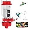 Soliom Hummingbird Feeder with Camera, Smart Feeder Camera with 2K Live View AI Identify, Leak Proof&Ant Moat&Bee Proof, Outdoor Pole/Hook Hanging, Ideal Gift for Family, 16 OZ Red