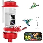 Soliom Hummingbird Feeder with Camera, Smart Hummingbird Feeder Camera with 2K Live View AI Identify Species, Leak Proof & Ant Moat & Bee Proof, Outdoor Pole/Hook Hanging, 16 OZ Ideal Gifts for Family