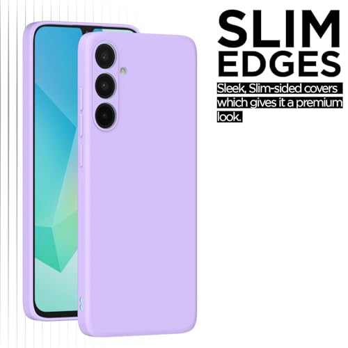 Image of Outlouders Back Cover for Samsung Galaxy A56 5G | Camera Protection | Durable Soft Matte Silicone Bumper Case (Purple)