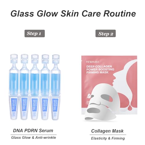 Deep Collagen Face Mask Overnight, Bio- Collagen Mask Real Deep Mask, Hydrating Hydrogel Masks with Low Molecular Collagen for Firming, Elasticity, Pore Minimizing 40g x 5ea Stocking Stuffers