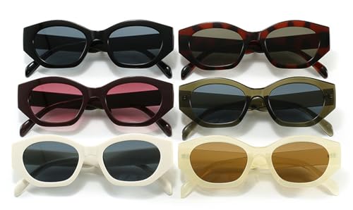 willochra Small cat eye Polygon Sunglasses Men Luxury Frameless black Sun Glasses for Women Vintage Square Eyewear Shades3