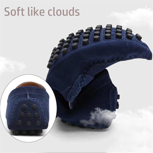 Image of PPXID Men's Dress Loafers Slip On Casual Shoes Lightweight Soft Penny Loafers Suede Driving Boat Shoes Moccasins