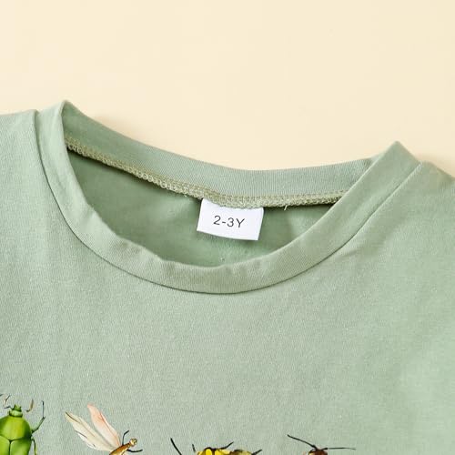 Image of Little Girl /Boy Shirts Insect Animals Tee Shirt Top Summer Short Sleeve Clothes 2-7 Years