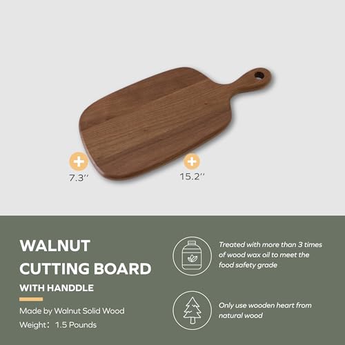 Tabla de Cortar Pequeña de Madera con Mango 38.6x18.5x2 cm miniatura 3