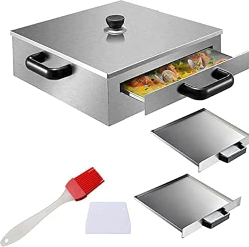 CQIKRWGWS Máquina para Hacer Rollos de Fideos de arroz cantonés, cajón de Vapor de 1 Capa con Tapa Superior Que se Puede Abrir y Mango Anti-escaldaduras para cocinar al Vapor~/