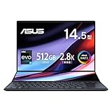 ASUS ノートパソコン Zenbook Pro 14 Duo UX8402ZA (14.5型 有機EL Core i7-12700H 16GB SSD 512GB Iris Xe グラフィックス 12.7型セカンドディスプレイ搭載)UX8402ZA-M3033W/A【日本正規代理店品】 テックブラック