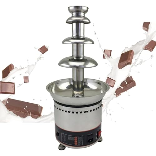 Fuente de fondue de chocolate, máquina comercial de acero inoxidable 304 con control de temperatura para derretir chocolate, salsas y queso