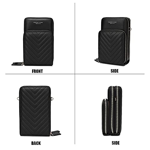 myfriday Small Crossbody Cell Phone Purse for Women, Mini Messenger Shoulder Handbag Wallet with Credit Card Slots2