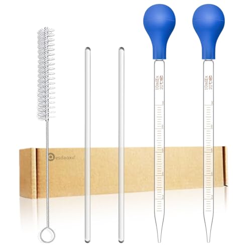 Pipettes graduées 10ml en verre résistant aux produits chimiques x2