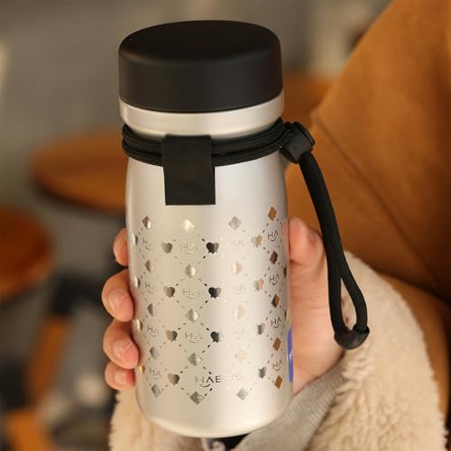 Vaso Térmico, Termo Taza, Seguro y Duradero, Mantiene El Calor y El Frío, Fácil de Transportar, Adecuado para Estudiantes (Hombres y Mujeres)(Gray)