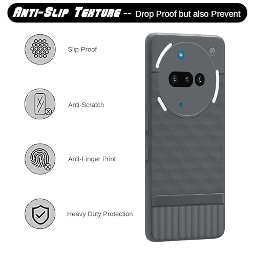 Image of Shockproof Case for Nothing Phone (3a) 5G | Full Camera Protection | TPU Flexible Back Cover for Nothing Phone (3a) 5G (Graphite Grey)