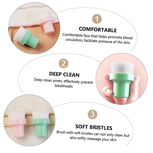 FOMIYES 6 Peças escova de rosto esfregão de cravo escova de massagem escova de cuidados com a pele p