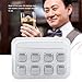 Cooling Stone for Beer, Reusable Stainless Steel Ice Cubes Set Cooling Cubes Chilling Rocks with Tong for Whiskey Vodka Wine Beer and All Drinks (Color : #3)
