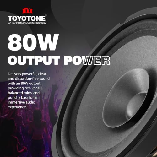 Image of TOYOTONE 8-Inch Full Range Speaker | Hi-Fi Loudspeaker Driver | Deep Bass & Clear Vocals | 8 Ohm | Ideal for Home Audio, PA Systems, DJ Speakers, Tower Speakers & DIY Projects.