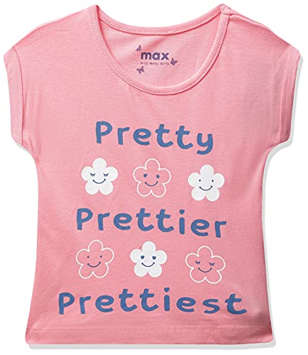 Image of Max Baby-Girl's Animal Print Regular Fit Tshirt