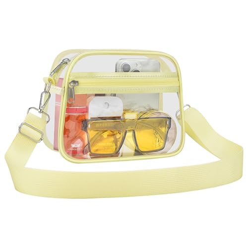 Image of Clear Bag for Stadium Events Clear Sports Fan Handbags Purses with Adjustbale Strap for Concerts Festivals Game Day