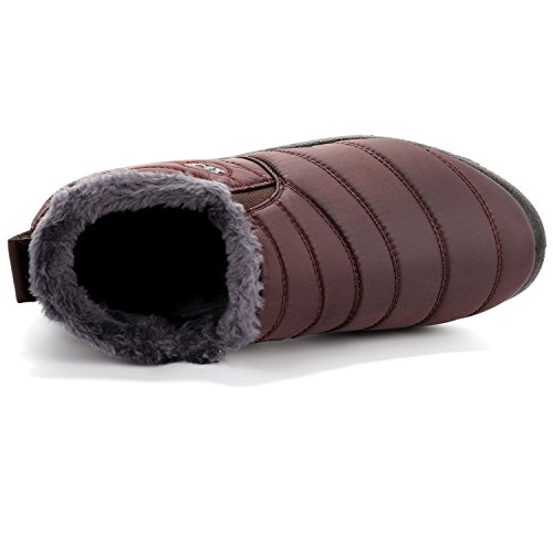 Womens Snow Boots Winter Warm Booties Fur Lined Anti-Slip Ankle Boots Outdoor Slip On Waterproof Booties Comfortable Warm Shoes3