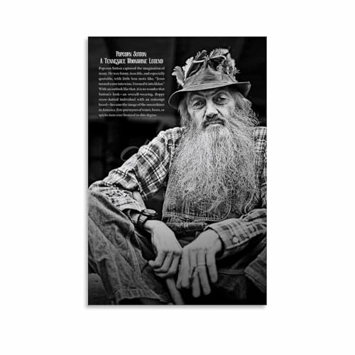 Moonshine Popcorn Sutton Vintage Art Poster (1) Canvas for Bedroom