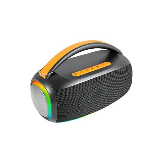 Lizoak 80W Tragbarer Bluetooth Lautsprecher mit Griff, Leistungsstarke Bluetooth Musikbox für Outdoor & Partys, Lichteffekten, TWS Kopplung, IPX7 Wasserfester, Stereo Speaker mit Powerbank Funktion